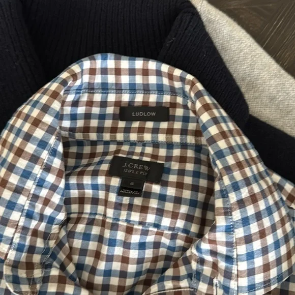 J. Crew Men's Crewneck Sweater in Gray and Navy